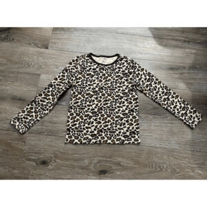 Gymboree Size 9 Cheetah Print Long Sleeve Top with Rhinestone Heart – EUC